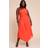 PrettyLittleThing Plus Chiffon One Shoulder Maxi Dress - Red