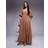 River Island Womens Short Sleeve Gathered Midi Dress - Brown