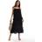 New Look Women's Crinkled Frilly Trim Midi Dress - Black