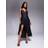 River Island Womens Sleeveless Tulle Ruffle Midi Dress - Black