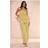PrettyLittleThing Olive Woven Bandeau Button Detail Tailored Wide Leg Jumpsuit - Green