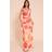 PrettyLittleThing Pink Floral Printed Chiffon Strappy Frill Detail Maxi Dress