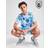 adidas Palm All Over Print T-Shirt Junior - Blue