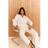 PrettyLittleThing Cream Pinstripe Oversized Long Sleeve Shirt - White