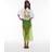 Topshop Embroidered Organza Midi Skirt - Green