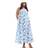 Vero Moda Curve Cami Midi Dress - Blue Seashell Print
