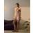 Topshop Randig Playsuit Linne Med Snurrad Halterneck - Chokladbrun