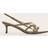 PrettyLittleThing Pu Point Toe Multi Buckle Low Stiletto Heeled Sandals - Green