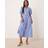 Nobody's Child Shortsleeve Starlight Midi Dress - Blue