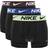 Nike Dri-Fit Essential Microfibre 3 Pack Trunks - Black/Blue/Burgundy