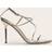 PrettyLittleThing Gold Pu Round Toe Strappy High Stiletto Heeled Sandals - Yellow