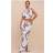 PrettyLittleThing White Shell Print Chiffon Split Maxi Skirt
