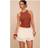 PrettyLittleThing Cream Ruched Textured Low Rise Mini Skirt - White