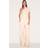 PrettyLittleThing Asymmetric Ruched Wide Leg Jumpsuit - Sand