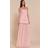 PrettyLittleThing Blush Chiffon Pleated Skirt Panel Bandeau Maxi Dress - Pink