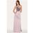 PrettyLittleThing Mushroom Satin Cowl Neck Cross Back Maxi Dress