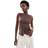 New Look Button Through Tank Top - Brown