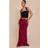 PrettyLittleThing Drawstring Frill Tiered Maxi Skirt - Deep Red