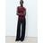 Mango Asymmetrical Draped Top - Burgundy