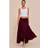 PrettyLittleThing Wine Twist Front Thigh Split Maxi Skirt - Red