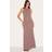 PrettyLittleThing Chiffon Twist Detail Maxi Dress - Mushroom
