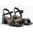 River Island Snaffle Block Heel Sandals - Black