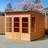 Shire Orchid Summerhouse 8 ft x 8 ft Brown (Building Area )