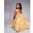 River Island 3D Floral Trim Dress - Yellow