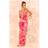 PrettyLittleThing Floral Print Sheer Chiffon Lace Up Back Maxi Dress - Pink
