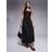 River Island Polka Dot Shirred Midi Dress - Black