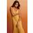 PrettyLittleThing Floaty Woven Low Back Maxi Dress - Mustard
