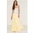 PrettyLittleThing Lemon Cotton Tiered Drawstring Waist Maxi Skirt - Lemon