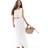 Stradivarius Petite Boho Midi Skirt - White