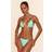 PrettyLittleThing Bead Trim Triangle Bikini Top - Blue