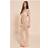 PrettyLittleThing Petite Gold Long Sleeve Sequin Knitted Maxi Dress - Yellow