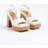 River Island Cork Platform Heeled Sandals - White