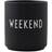 Design Letters Favorite Weekend Black Mug 25cl