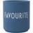 Design Letters Favorite Favourite Blue Krus 25cl