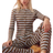 Collusion Ribbed Stripe Cardigan Co-Ord - Multi Striped