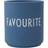 Design Letters Favorite Favourite Blue Mugg