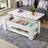 Home Source Orlando Lift Up Storage White Coffee Table 50x100cm