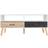 SECONIQUE Nordic 2 Drawer White/Distressed Effect Coffee Table 55x110cm