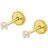 Time Road Baby Earrings - Gold/Transparent