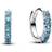 Pandora Light Blue Huggie Earrings - Silver