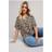 Yours Floral Short Sleeve Blouse - Natural Brown