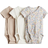 H&M Beige 3-Pack Wrapover Bodysuits - Beige
