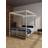 X-Rocker Fern 4 Poster Double White Frame Bed