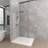 Belfry Bathroom Maes 900mm 920mm W x 1900mm H Single Added Frameless Walk In Glass Screens with Clear Glass Chrome