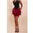 PrettyLittleThing Ruched Textured Low Rise Mini Skirt - Deep Red