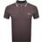 Fred Perry Brun Pikétröja Med Dubbla Kantränder